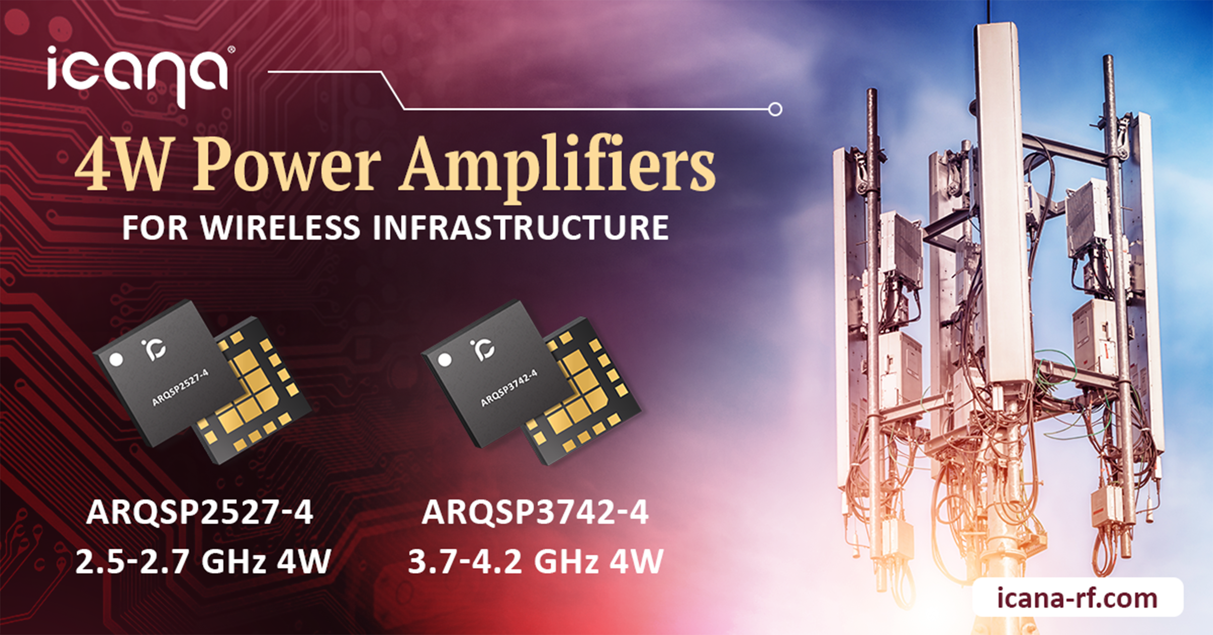 iCana's new 4W Power Amplifiers